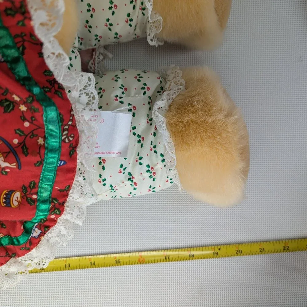 Vintage 1986 Kmart Christmas Girl Teddy Bear 22